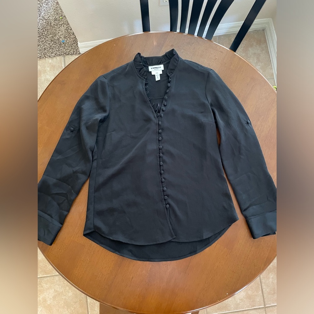 Express XS PETITE black shirt